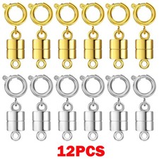 12Pcs Magnetic Necklace Clasps And Closures DIY Bracelet Necklace Jewelry NEW