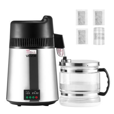VEVOR 6L Water Distiller Home Countertop Purifier Machine 900W Stainless Steel