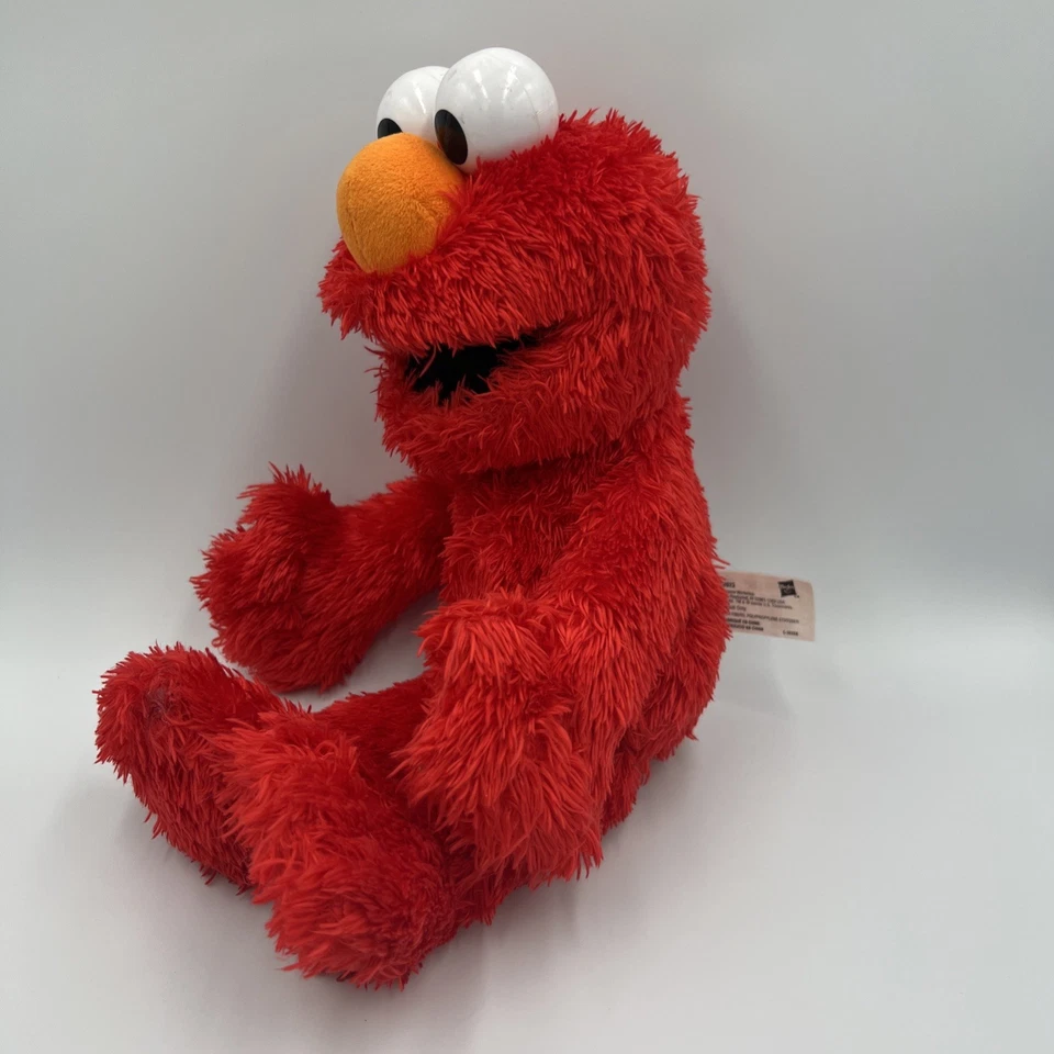 Красная плюшевая игрушка Sesame Street 15 дюймов Tickle Me Elmo 2016 смех хихиканье шейки работает - Изображение 2 из 4
