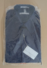 Geoffrey Beene Men's Navy Dark Blue Sateen Wrinkle Free Dress Shirt 16 34/35