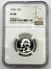 1956 Washington Silver Proof Quarter 25C NGC PF68 PR68 US 90% Coin BM1