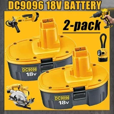 2 PACK 18V Battery For Dewalt 18 VOLT XRP DC9096 DC9098 Ni-MH DC9099 NEW