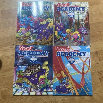Art of Problem Solving Beast Academy Math Guide Set 5B-5D Paperback Illustrated