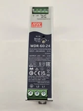 Mean Well WDR-60-24 Single Output Industrial Power Supply 60W 24V - DIN Rail