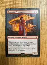 MTG Magic Altered Hand Painted Original Art Card -- Irencrag Pyromancer