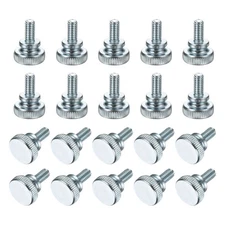M4 x 8mm 20Pcs Knurled Thumb Screws with Shoulder Grip Knobs for TV Monitor