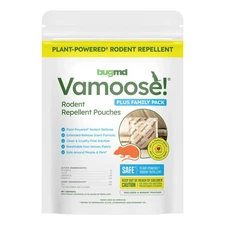 BUGMD VAMOOSE RODENT MICE RAT MOUSE REPELLENT DETERRENT 8 POUCHES NO CHEMICALS!