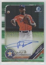 2019 Bowman Mega Box Chrome Mojo Green Refractor 7/99 Freudis Nova Auto s1i