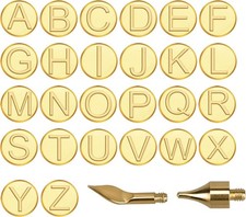 26 Letters Wood Burning Tips Wood Burning Alphabet Template for Embossing