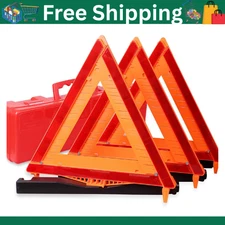 Emergency Warning Triangle DOT Approved Reflective Safety Roadside Kit For Car
