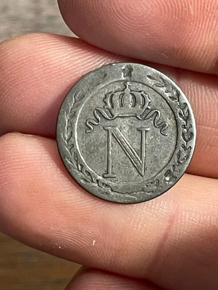 Moneda Francia 10 Céntimos Napoleón I 1808 B (10-45/1) Foto 2 de 2