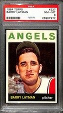 1964 TOPPS #227 BARRY LATMAN PSA 8 NM-MT 26987972 