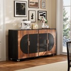 Fluted Buffet Cabinet Sideboard Wood TV Stand Storage Cabinet For Home Decor — photo 1