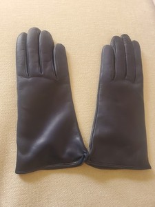 NEW MADOVA ITALIAN VINTAGE CASHMERE LINED BLUE LAMB LEATHER GLOVES 7.5