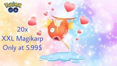 20 XXL Size Magikarp Trde for Fisher Platinum Medal - Pokemon Go  