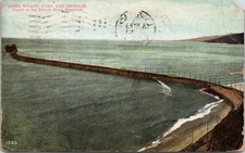 Los Angeles Long Wharf Balloon Route Trolley Excursion California Postcard c1910