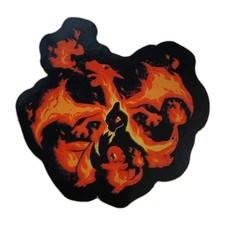 Pokemon Charmander Fire Evolution Neon Sticker Waterproof Decal 2"