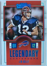 JIM KELLY 12/25 2017 Panini Contenders LEGENDARY BLUE #LC-1 Bills HOF jersey #