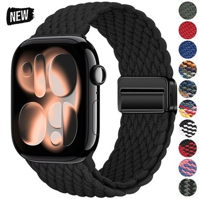 Magnet Nylon Armband für Apple Watch Ultra 3 2 49mm Series 11 10 9 8 7 6 5 4 SE3