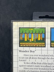 Wonder Boy (Sega Master System, 1986 SMS) Complete In Box - Tested