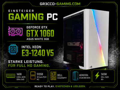 Einsteiger Gaming PC | GTX 1060 | Intel Xeon E3-1240 V5 | 16GB RAM | Garantie