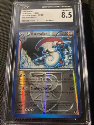 CGC 8.5 Escavalier 2013 Plasma Blast Reverse Pokemon