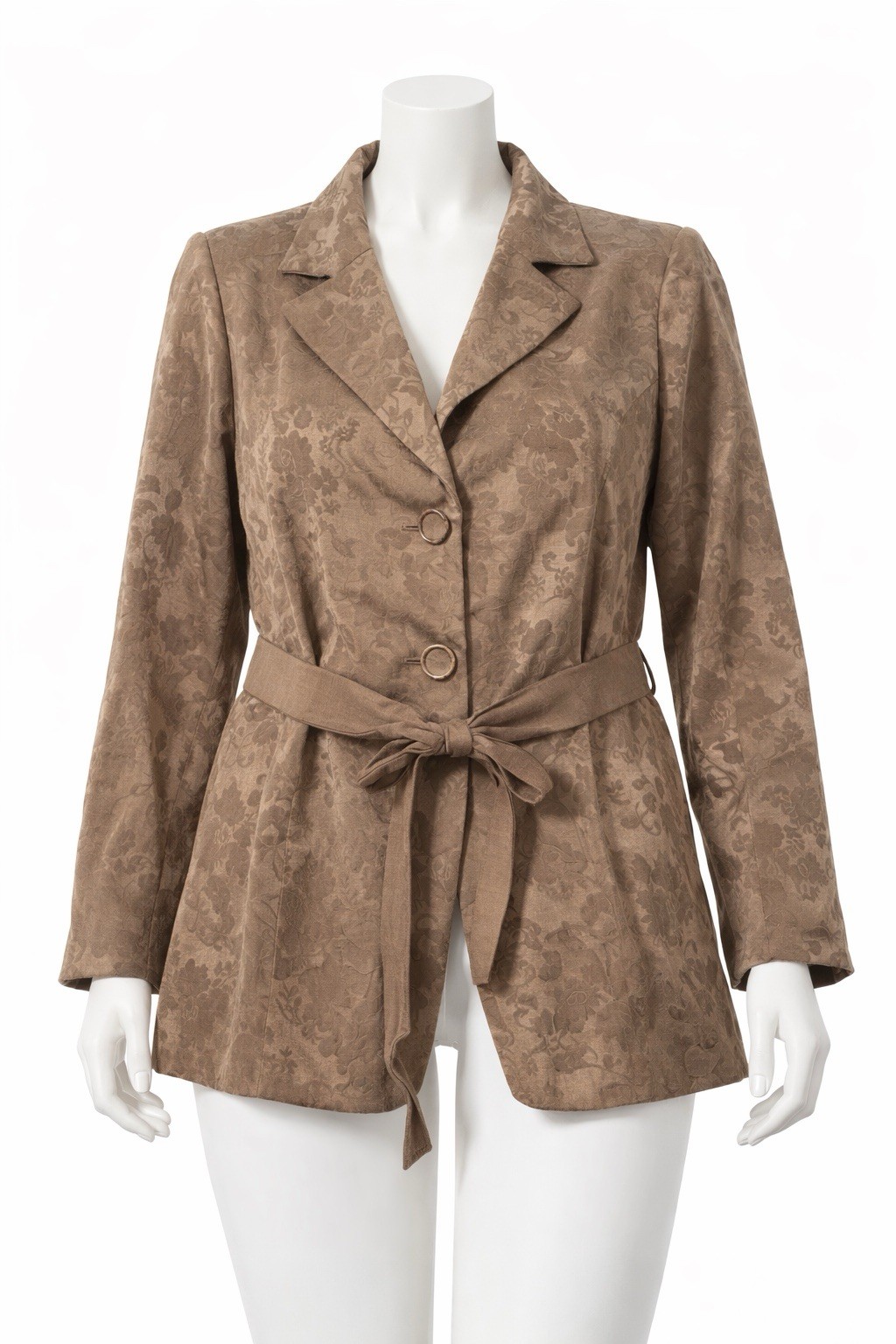 Lane Bryant Floral Brocade Tapestry Blazer 18 W Night Out Club 3/4 sleeve Belted
