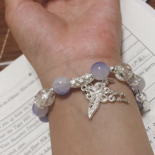 UK Fashion Jewelry Women Lucky Boho Crystal Butterfly Beads Bangle Bracelet - Picture 2 of 34