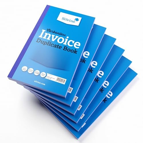 Silvine Carbonless Duplicate Invoice Book - Numbered 1-100 with index sheet 
