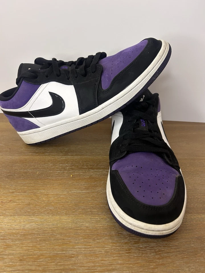 Air Jordan 1 Low Court púrpura 553558-125; talla US para hombre 10,5 Foto 3 de 4