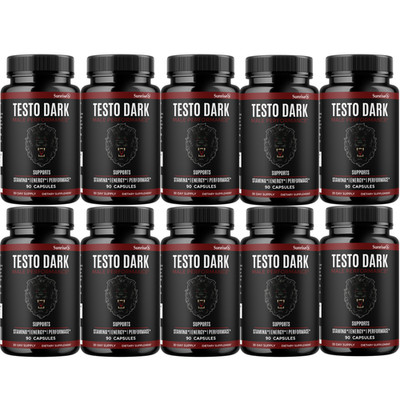 Testo Dark Male Performance Support, (10 Pack) Official Testo Supplement