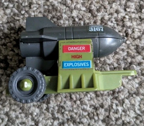 1985 Vtg Gi Joe Weapon Transport Trailer w/ Bomb Vehicle Part Piece Hasbro