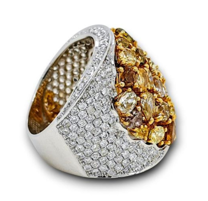 EXTRA LARGE 8.41CT MULTI SHAPE MULTI COLOR DIAMON… - image 2