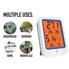 Convenient Freestanding or Wall Mount Max Min Room Thermometer Hygrometer