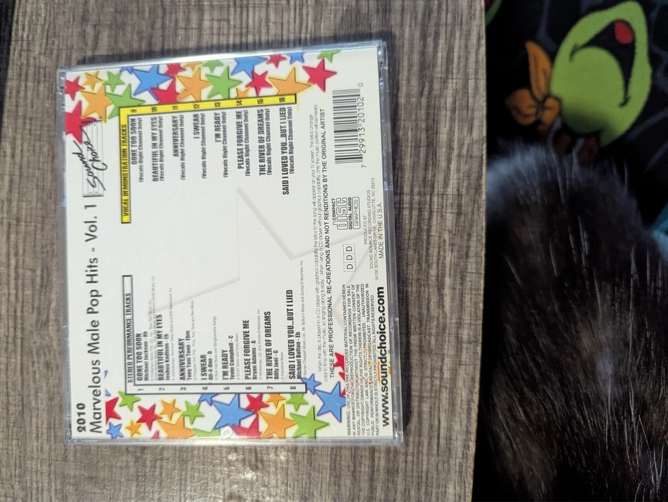 Sound Choice Karaoke CD+G SC-2010 Star Series Pop Rock Male Pop Hits Volume 1 - Image 3 of 3