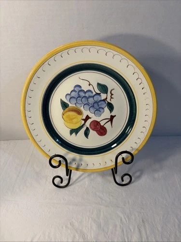 Set Of 1 Vintage Stangl Pottery Fruit 10" Dinner Plate Hand Painted