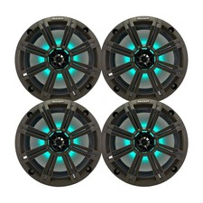 Kicker 8" 300 Watt Max Marine Multicolor LED Speakers w/Charcoal Grilles Qty 4 