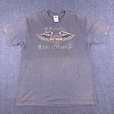 Vintage Harley-Davidson “Forever Two Wheels” Gray Tee L Liberty OH USA Made