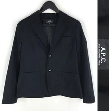 Women's A.P.C. Blazer Button Cotton Canvas Jacket Size 38