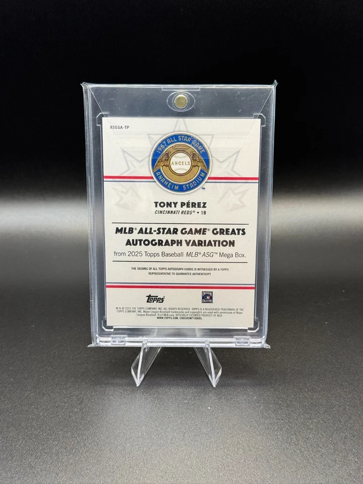 Autógrafo TONY PEREZ 2025 Topps All-Star Game Greats AUTO /50 CINCINNATI REDS - Imagem 2 de 3