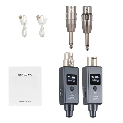 U3 Wireless Mic System Transmitter Receiver Microphone Adapter for Audio Mixer t