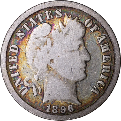 1896 10c Barber Dime ~ Good Details