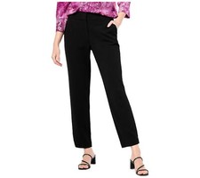 Dennis Basso Luxe Crepe Slim Leg Pant Black