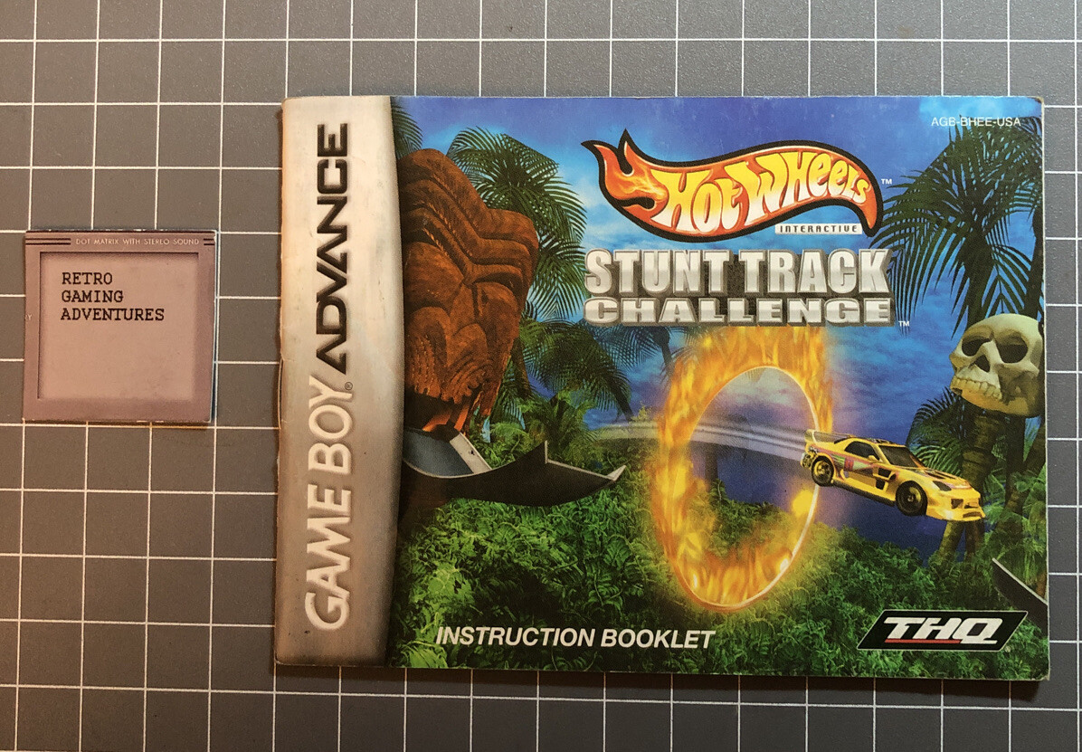 Gba Hot Wheels Stunt Track MANUAL ONLY Hot Wheels Stunt Track