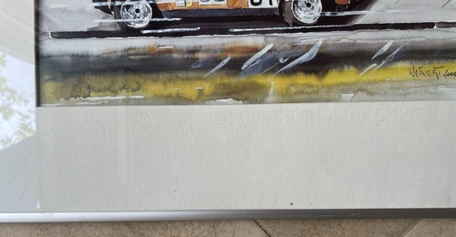 Cuerda de acuarela original Porsche 914/6 GT firmado y fechado Weinert 2000 - Imagen 5 de 6