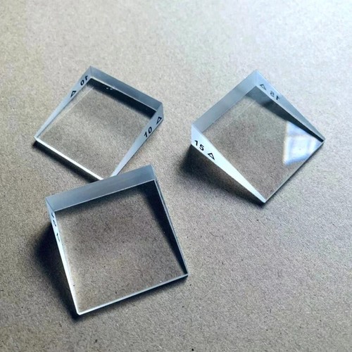 Cuneo romboidale correzione strabismo oftalmico 40mmX40mm prisma vetro ottico - Foto 5 di 10