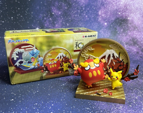 Re-ment Pokemon Wanomado- #1 PIKACHU & DARUMAKA Figure- Japan Import