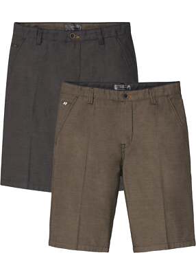 Neu 2er Pack Chino-Bermuda Regular Fit Gr. 48 Schwarz Beige Herren-Shorts