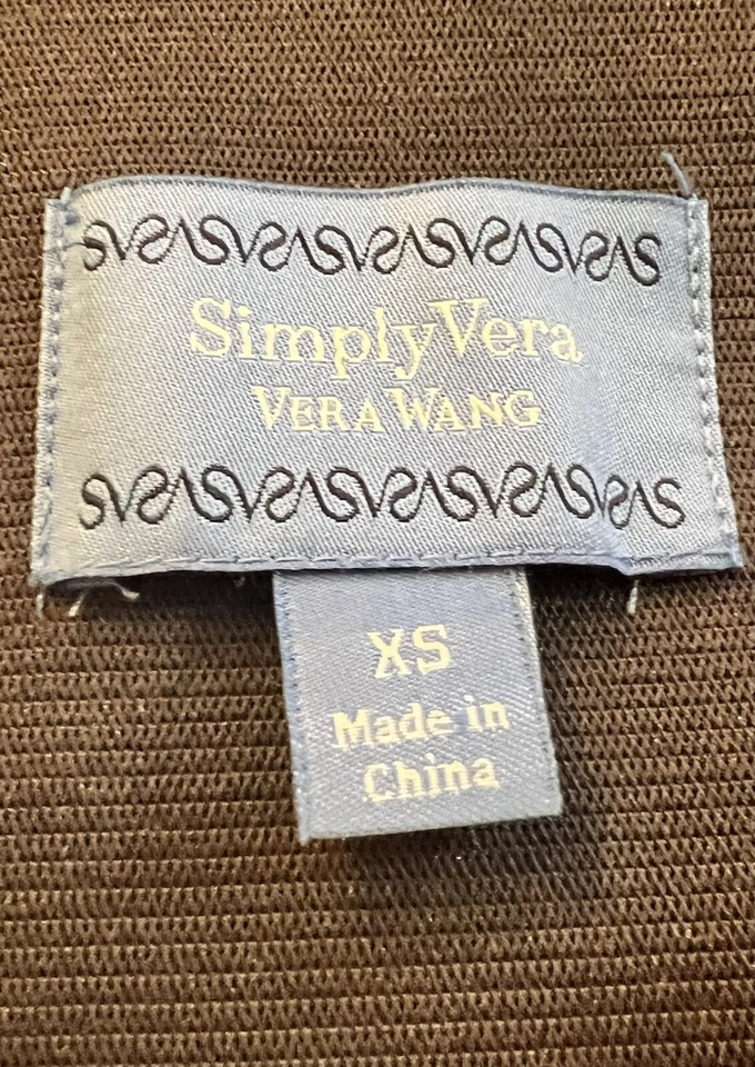 Vestido Simply Vera Vera Wang Sin Mangas Triángulo Pañuelo Dobladillo Acuarela XS Foto 3 de 4