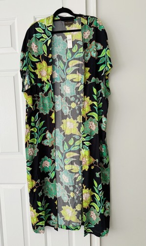 NWT Anthropologie Bel Kazan Floral Duster Maxi Kimono, One Size - Picture 6 of 11